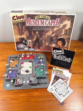 CLUE The Great Museum Caper Board Game Parker Brothers 1991 Vintage